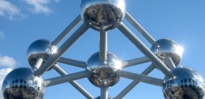Das Atomium in Brüssel in Belgien