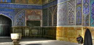In einer Moschee in Isfahan, Iran in Iran